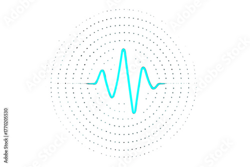 Pulse forming ripples dots light pattern luminous evoking opacity flow vector illustration