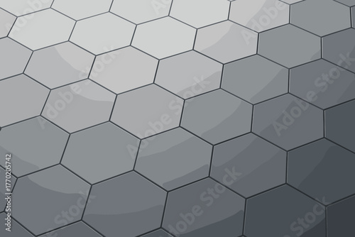 Interlocked made landscape hexagonal vector geometric shaded field illustration gradient futuristic smooth