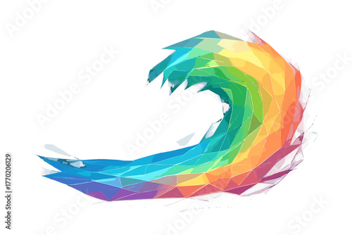 Light gradient vector glowing prismtide illustration illuminated emphasize crystalline motion waves to