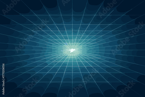 Illustration radiant made light grid radiating vector luminous emphasizing geometric gradient beams