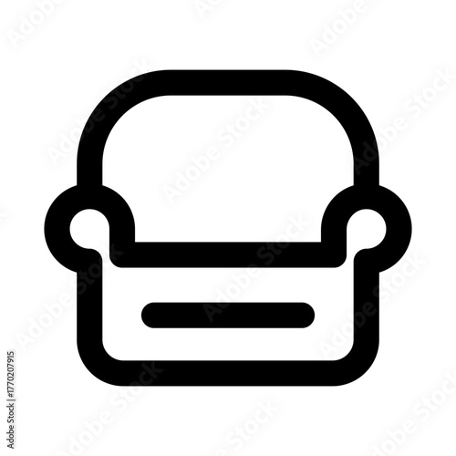 Sleeper Chair, Sofa, Armchair stylish modern icon set representing comfortable seating, relaxation, and home furniture design