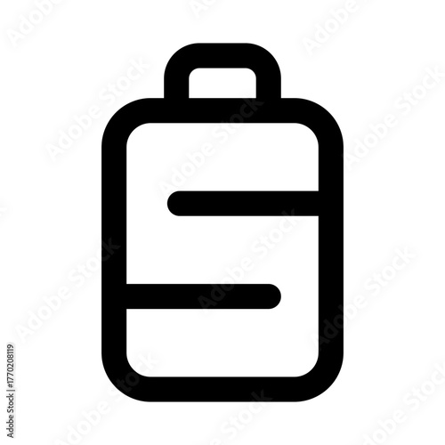Battery single icon representing power, energy, and charge status for devices and electronics