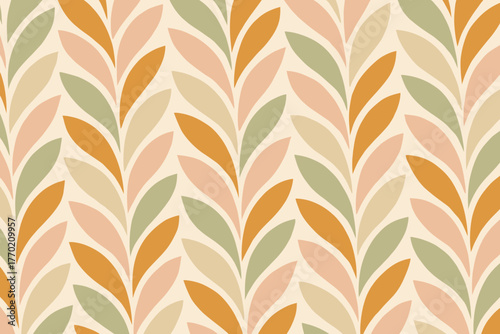 Repeating flow pattern textile motifs floral layered illustration vector composition abstract diagonally