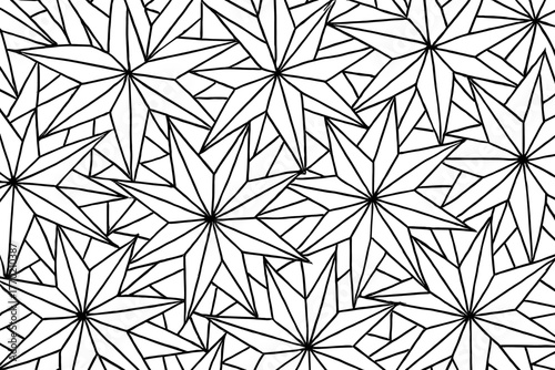 Repetition angular star geometry radiating stars background forming illustration polygonal vector composition