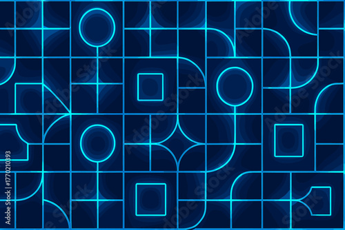 Tessellation quantum illustration structured modular geometrics geometric cells grid vector field