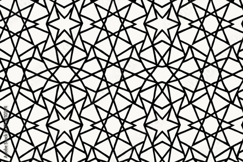 Forming vector designs star canvas polygon tiling repetition modular illustration interlaced pattern