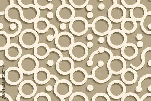 Circlechain loop shadows subtle illustration large pattern vector grid geometric elegant defining