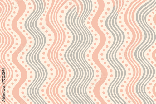 Patterns fluid vector lines stripe curved dotted rhythmic hues gray forming illustration