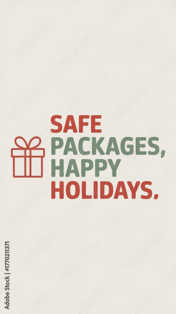 Fototapeta premium Promoting safety for smooth holiday celebrations with joyful messages and colorful designs. National Package Protection Day