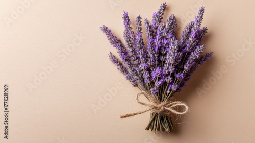 small lavender bundle tied with twine
