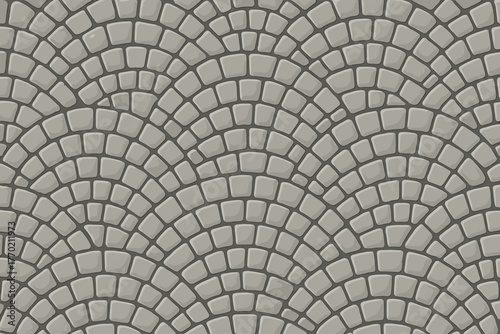 Pattern arrangement vector shadows concentric relief cobblestone illustration design gentle arcs forming