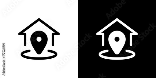 住所とマップピンのアイコン