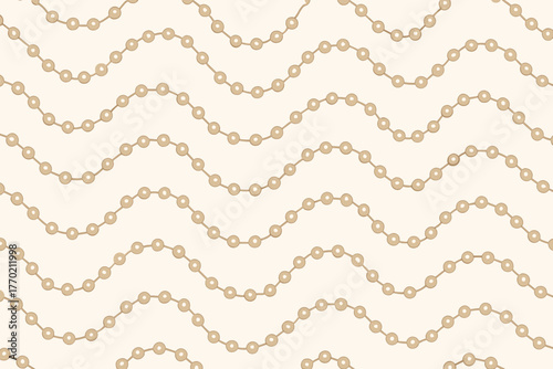 Decorative vector elegance illustration thin repeating forming chain spacing beads pattern small