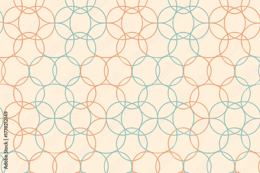 Fototapeta premium Spacing illustration thin geometric interwoven ring pattern rings vector outlines arranged refined