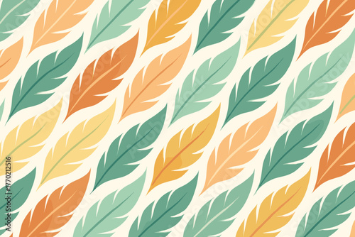 Diagonal repeating seamless illustration vector feather stylized flowing blending abstract pattern formation