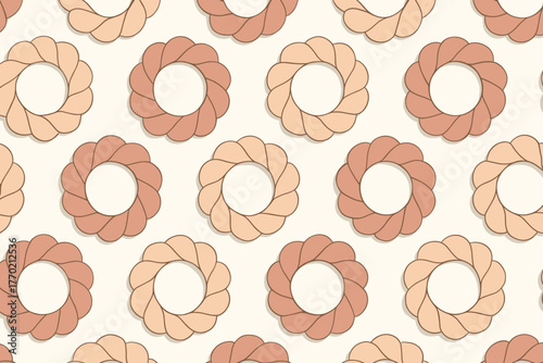 Grid modern rings pattern lines giving finish repeating geometric symmetry illustration vector