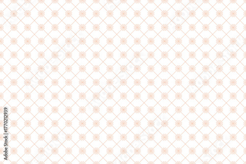 Soft Peach Floral Lattice Pattern Wallpaper With Delicate Diamond Grid For Elegant Interiors