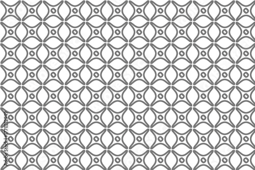 Geometric Repeating Circle Pattern in Gray Tones for Modern Abstract Backgrounds