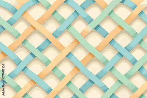 Soft ribbon tones arranged bands feel symmetry fabric vector symmetric illustration dance