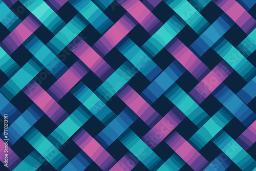 Across weave harmony illustration diagonal ribbons vector depth pattern motion interwoven smooth