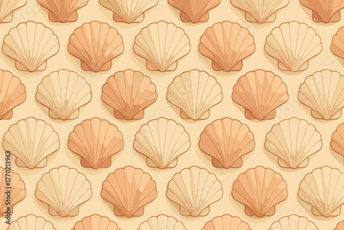 Soft shell illustration gradient vector layout realism pattern motifs geometry motif rounded