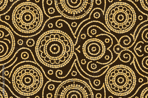 Structured elegant vector mosaic fine embroidery beadtile illustration jewelry motifs circular