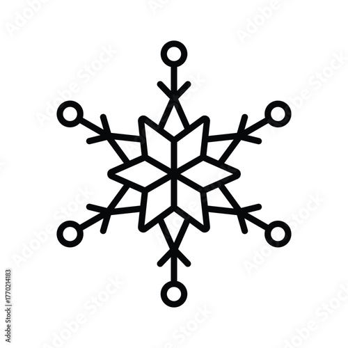 Get this amazing line icon of snowflake, winter, cold weather, snow, and holidays