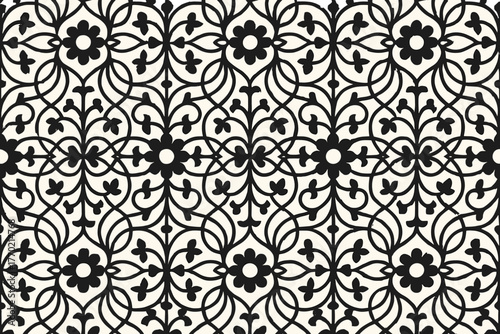 Motifs pattern illustration symmetrical floral repetition lace vector stems creating circular