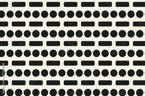 Illustration symmetry along repeated seamless parallel pattern rectangular vector circular symmetrically geometric