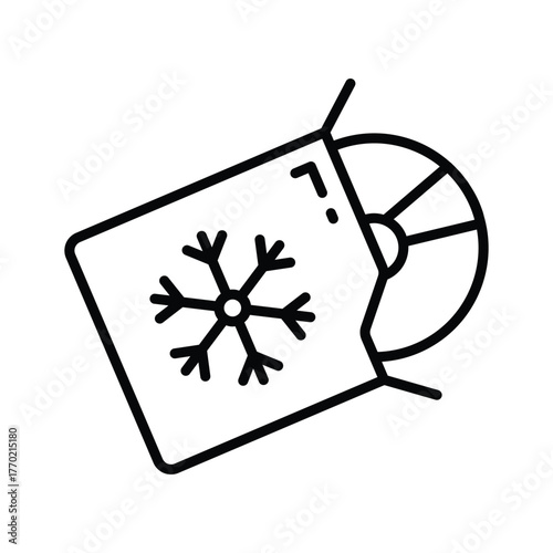 Grab this creative icon of compact disc in line modern style