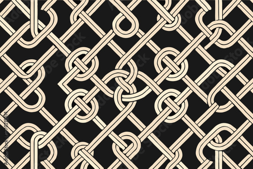Illustration design stripeknot decorative vector composed seamless grid crossing knot stripes pattern