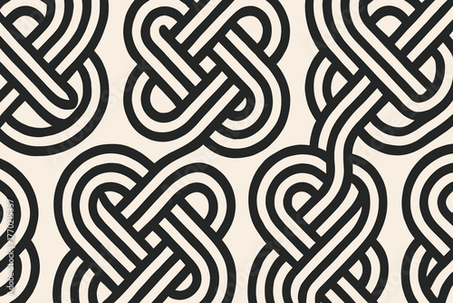 Forming stripeknot geometry illustration art bind intersect where vector stripes curved pattern