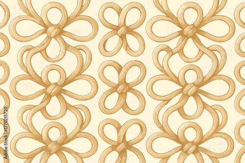 Strands illustration connected curved vector gradient knots resembling loops symmetry elegant fabric