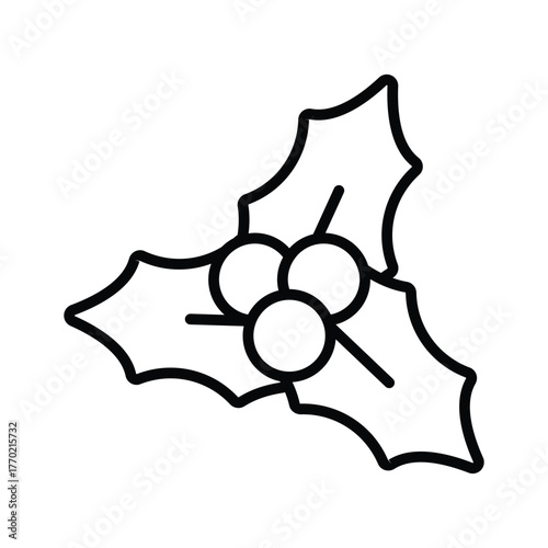 Creatively designed amazing icon of mistletoe in line style
