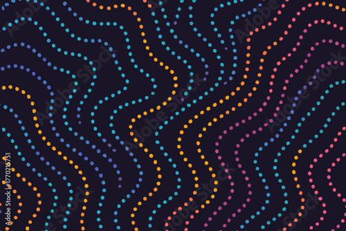 Forming dot trail transitions illustration trails continuous pattern design paths vector dots