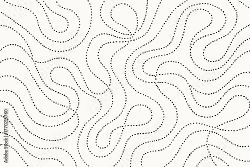 Abstract illustration dotted smoothly flow loops across lines vector composed that arranged