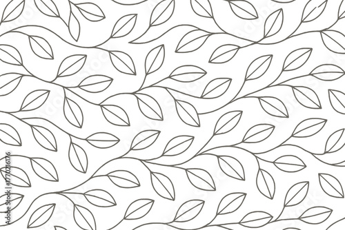 Wavy minimalist pattern illustration motion leafy vector flow natural paths composed elegance