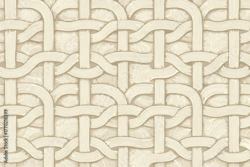 Intersections pattern accuracy concentric woven rings illustration geometric linen forming vector