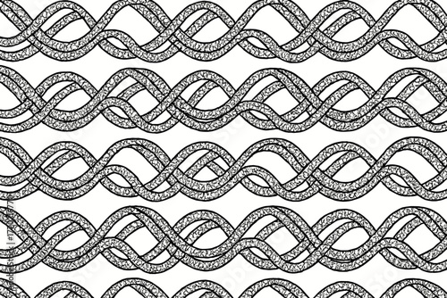 Pattern lace inspired arranged vector continuous producing design illustration intertwined ribbons visual
