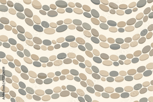 Vector arranged natural design trails soft texture highlighted flow illustration harmony pebble