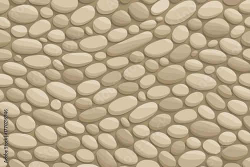 Pattern polished vector organic decorative pebble realism featuring alignments illustration pebbles soft