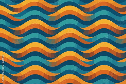 Decorative vector pattern illusion patterns wavy smooth illustration seamless gradient motion stripes