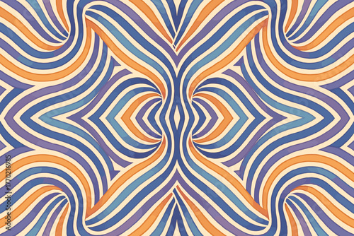 Symmetrical curvature gradients fluid design soft motion stripes rhythmic illustration vector