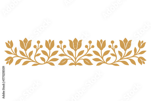 Elegant lines buds petals vector sequential featuring illustration floral pattern stylized symmetrical