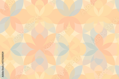 Circles featuring pastel tones ornamental gently vector concentric illustration petal