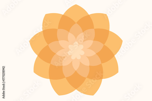 Seamless concentric pattern harmoniously vector harmony petal from floral illustration gradient layers