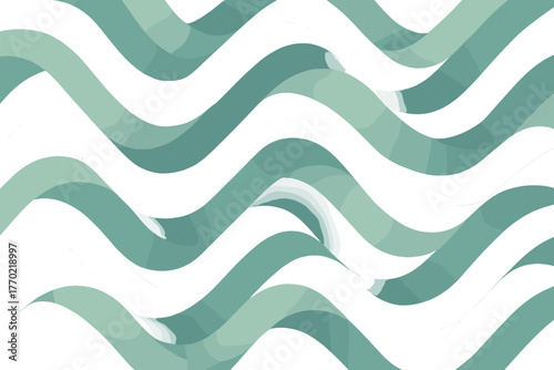 Rhythmic ribbon create curved shapes harmony wavy vector illustration overlapping to gracefully