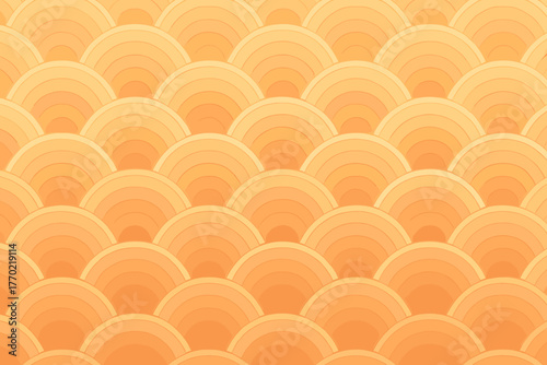 Shell vector background wave decorative illustration symphony arcs warm illuminated repeating forming