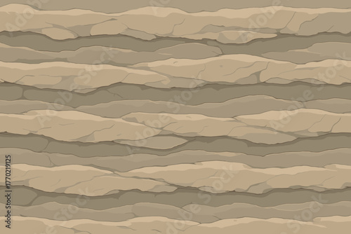 Stone surface pattern bands forming horizontal vector illustration textures across texture soft