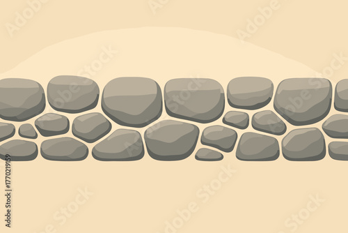 Vector elegant rhythmic stylized field pattern sequences across luminous stone illustration segments